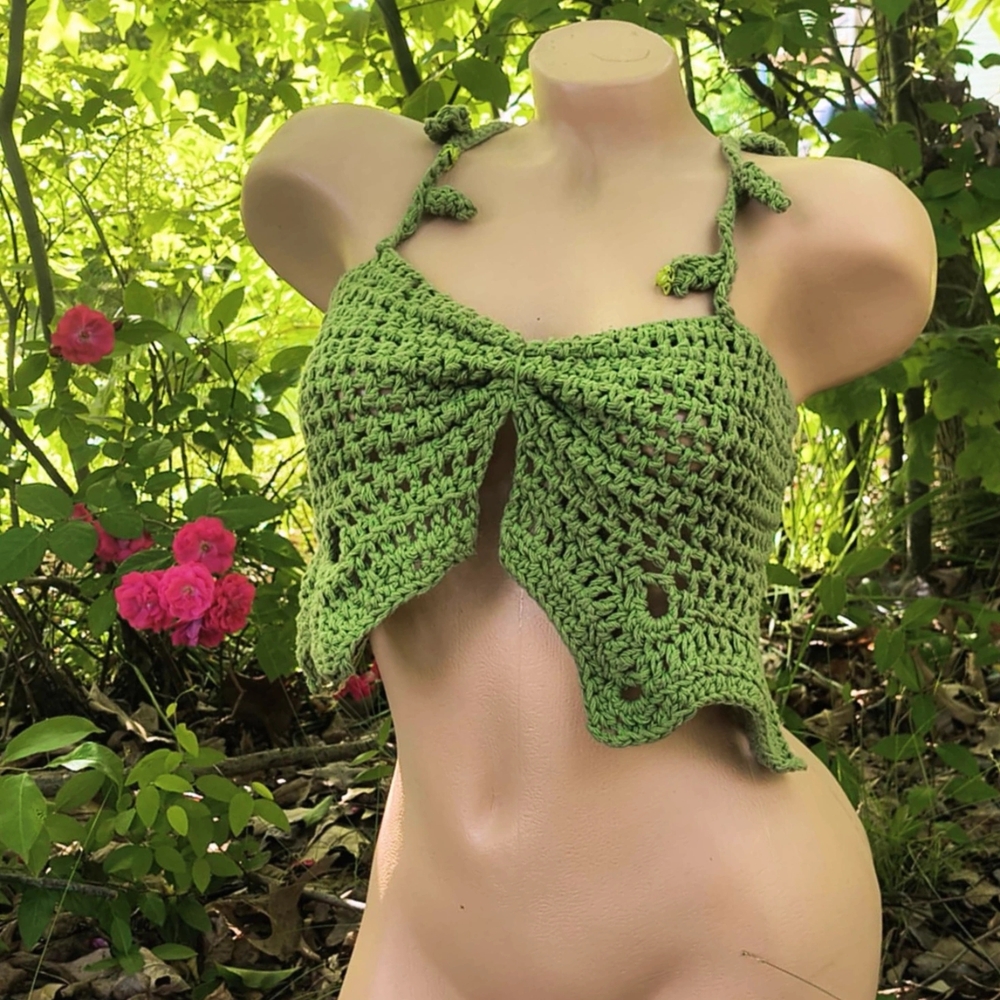 Forest Fairy Crochet Halter Top
